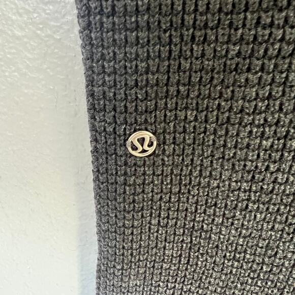 Lululemon Citta Skirted Leggings Foldover Waist Sweater Knit Black Women's Sz 2 - Picture 11 of 11